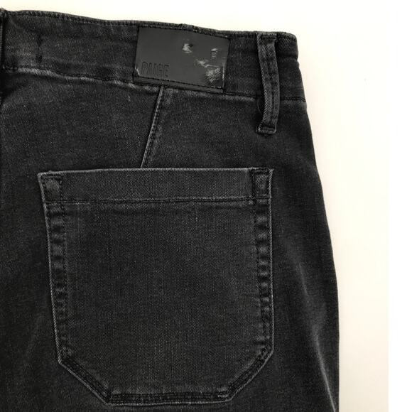 Paige Mayslie Black Denim Jogger Jeans Size 27 Velvet Inset - Picture 9 of 10